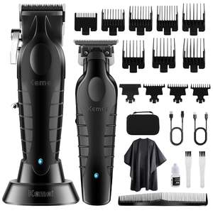 Kit de coupe de cheveux sans fil professionnel pour hommes, tondeuses à barbe électriques, tondeuses à lame en T, tondeuse alimentée par batterie USB - Product Image 6