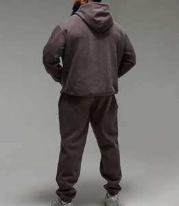 Conjuntos Deportivos con Capucha Unisex de Algodón 100% Lavado al Ácido, Transpirables, con Estampado Frontal, para Adultos, Primavera - Product Image 3