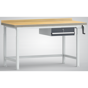Banco da lavoro professionale idraulico - 1500 x 800 x 750 - 1050 mm L x P x H, con piano in multiplex di faggio 1500... di più - Product Image 2