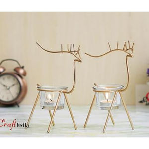 Christmas Decorative Reindeer <b>Candle</b> Holder Stylish Design Home Decor <b>Candle</b> Stand <b>Tealight</b> <b>Candle</b> Holder in Low Price - Product Image 3
