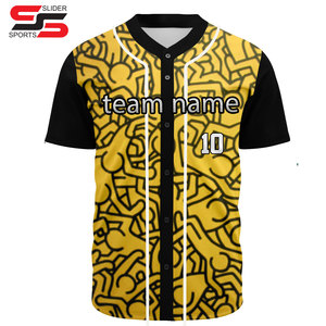 Blank Baseball Jersey Custom <b>Stitched</b> Name Casual Short Sleeve Button Down Custom Baseball T-shirts for Men and Women - Product Image 1