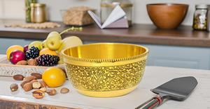 Handmade Metal Mixing Bowl Medium Size for Salad <b>Egg</b> Beating <b>Decorative</b> Kitchen Serving Brass Serving Bowl for Candy Other - Product Image 5