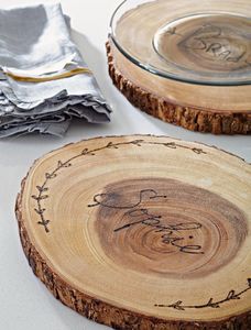 Assiettes à dîner en bois d'acacia naturel de bonne qualité assiettes de service en bois de l'exportateur et du fabricant indiens - Product Image 2