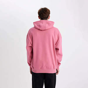 Sweat à capuche décontracté surdimensionné pour homme, mode d'hiver, thermique avec logo brodé, en molleton français, impression sérigraphique, 100% coton - Product Image 5