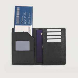 Cartera de Viaje de Cuero Genuino Bernardi, Hecha a Mano, con Bloqueo RFID, Cierre de Cremallera, Opciones de Longitud Larga y Corta, con Diseño de Logotipo - Product Image 5