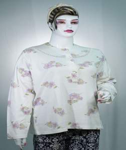 Camiseta de algodón de alta calidad para mujer, camiseta de manga larga con cuello redondo de talla cómoda, Camiseta de algodón con estampado personalizado para mujer - Product Image 3