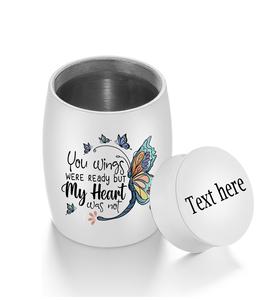 Butterfly customized Mini Urns Stainless Steel Decorative Cremation <b>Keepsake</b> Urns for <b>Ashes</b> Memorial Urn in Heaven Custom Size - Product Image 1