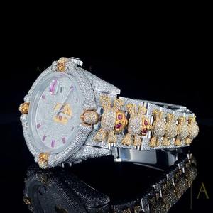 Reloj de Pulsera de Alta Calidad con Diamantes de Moissanita VVS para Hombre, Correa de Acero Inoxidable, Movimiento de Cuarzo, Estilo Hip Hop, Gran Venta - Product Image 2