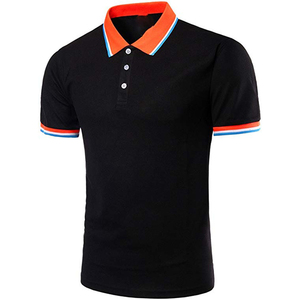 Camiseta de Golf Personalizada al por Mayor para Hombre, 100% Algodón, Cuello Alto, Secado Rápido, Antiarrugas, Colores Personalizados, Tejido de Punto - Product Image 1