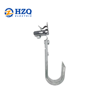 Gantungan kabel J kait dengan palu pada klip flensa, braket sudut penjepit balok Putar kabel putar mendukung 3/4 inci/2 "/4"/6"