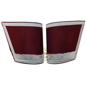 Calidad Premium Provincial Steward Gauntlets Cuff Bordado Plata Encaje y flecos Estilo al por mayor - Product Image 1