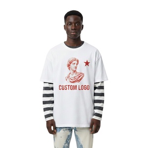 เสื้อยืดแขนยาวสองชั้นแบบสั่งทำพิเศษ ผ้าฝ้าย 100% สไตล์วินเทจ เสื้อยืดแนวสตรีท เสื้อยืดแขนยาวสองชั้น รุ่น 2026 - Product Image 2