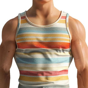 <b>Men</b> Vintage Stripe 3D Printed Tank Tops Fashion Summer Sleeveless Casual <b>Sports</b> <b>Vest</b> Loose Quick Dry Breathable Tees Clothes - Product Image 6