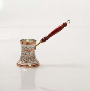 Cafetière turque en cuivre et bois avec poignée, vaisselle moderne, tasse à café, décoration de table pour la maison, la cuisine, le restaurant, l'hôtel, les fêtes - Product Image 3