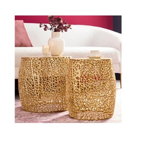 Table d'appoint Meubles en métal massif Table basse décorative de salon Table d'appoint en bois brut ancien Vente en gros à bas prix - Product Image 1