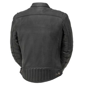 Veste en cuir pour homme respirante, imperméable et coupe-vent, hiver, 100% haute qualité, couleur unie, design décontracté, personnalisable à la vente - Product Image 2