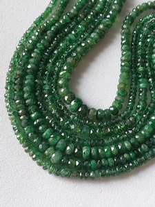 Tsavorite naturelle perles de rondelle à facettes perles de pierres précieuses vertes en vrac pour la fabrication de bijoux perles à facettes personnalisées - Product Image 3