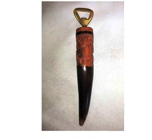 Ouvre-bouteille en os, designs variés, acier inoxydable antique, manche en bois et corne, écologique, portable, personnalisable, logo personnalisé - Product Image 5