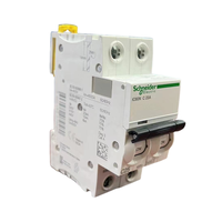 Interruptor Automático Miniatura Schneider 25A, MCB Acti 9, 2 Polos, Curva C, Material PA66, Capacidad de Ruptura 10ka