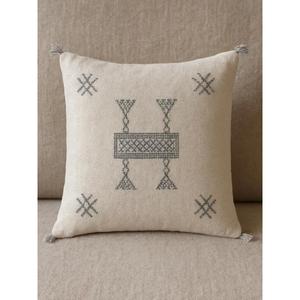 Funda de Almohada Marroquí Hecha a Mano, Funda de Cojín Tradicional Bereber, Cojín Decorativo Boho para Sofá, Almohada Decorativa de Algodón para el Hogar - Product Image 1