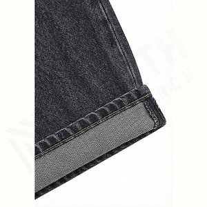 Jeans en denim pour homme, taille haute, coupe slim, coton extensible de haute qualité, tissage, résistance à l'usure, style tendance, réparation personnalisée - Product Image 6
