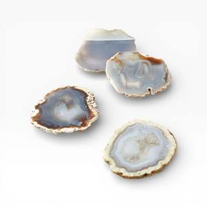 Posavasos Cuadrados de Piedra Verde Oscuro con Borde Dorado, Juego de Posavasos de Cristal Natural para Decoración de Mesa y Bar de Primera Calidad - Product Image 6