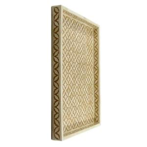 Bandeja de Servicio Moderna Hecha a Mano con Incrustaciones de Hueso, Fabricada en India, para Sala de Estar y Baño, de un Solo Nivel, Precio de Fábrica - Product Image 4