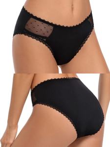 Bragas menstruales para mujer personalizadas con ropa interior hueca, ropa interior protectora a prueba de fugas, tejido Sexy de bambú para dormir, T/T - Product Image 2