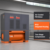 Compresseur d'air à vis intelligent 11 kW 13 bars, compresseur rotatif stationnaire avec réservoir d'air pour atelier d'usinage CNC