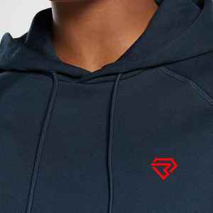 Crop top à capuche court brodé de haute qualité, taille plus, automne, avec logo personnalisé, 100% coton, vente en gros en vrac - Product Image 5