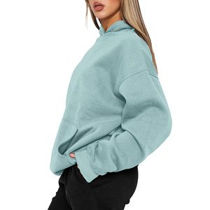 Haute qualité femmes pull surdimensionné respirant goutte épaule 3D bouffée impression graphique Logo personnalisé Streetwear sweats à capuche Style - Product Image 5