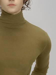 Camisa de cuello alto de lana de alta calidad para hombre Heritage, estampado informal de invierno, tela tejida de sarga transpirable, soporte antiarrugas ODM - Product Image 4