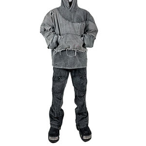 Sweat-shirts à capuche d'hiver de qualité export, effet vieilli, 100 % coton biologique, écologiques, faible MOQ, directement de l'usine - Product Image 4