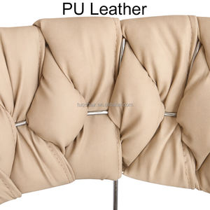 Tabourets <span class=keywords><strong>de</strong></span> bar en cuir PU beige <span class=keywords><strong>de</strong></span> 44 <span class=keywords><strong>cm</strong></span>, grand siège, hauteur réglable, pivotants, cadre chromé, <span class=keywords><strong>pour</strong></span> bar, restaurant, café - Product Image 4