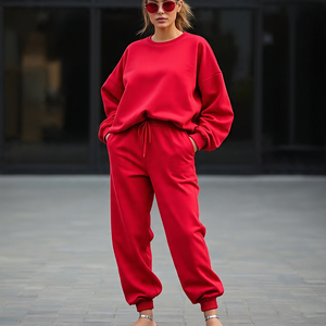 Survêtement surdimensionné 450 GSM pour femme Sweat à capuche et pantalon de survêtement Jogger Running Pullover Respirant Loose Fit Survêtement pour femme - Product Image 2