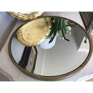 Miroir en verre moderne fait à la main cadre en métal décoration murale intérieure personnalisée qualité d'exportation inde - Product Image 6