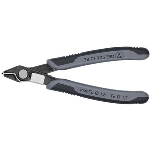 คีมตัดข้างอิเล็กทรอนิกส์ KNIPEX Super-Knips ขนาด 125 มม. แบบ 7 หน้า ไม่มีการขัดเงา - Product Image 1