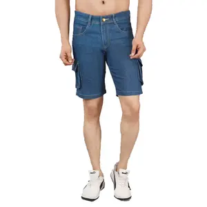 出口优质货物短款男士牛仔短裤定制设计休闲水洗舒适常规合身休闲牛仔短裤