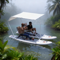 Nouveau design 2025 – Bateau catamaran gonflable électrique flottant EJIA modèle EJ-C43 en PVC Drop Stitch pour le rafting en eaux vives et l'école
