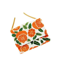 Pochette exclusive perlée et brodée à la main pour cadeaux Pochette faite à la main de qualité supérieure avec perles de rocaille par glowin fashion