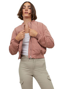 แจ็คเก็ตบอมเบอร์ผู้หญิงแบบหนาสำหรับฤดูหนาว ปี 2025 รับสกรีนโลโก้ แจ็คเก็ตบอมเบอร์ผู้หญิงแบบหนา อุ่น มีกระเป๋าสั่งทำ คุณภาพสูง ระบายอากาศได้ดี - Product Image 4