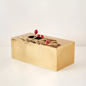 Qualité supérieure en acier inoxydable et métal matériel boîte à mouchoirs serviette boîte de rangement luxueux bureau Table boîte à mouchoirs prix bon marché - Product Image 4