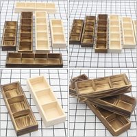 3 boîtes de rangement en bois pour sachets de thé Organisateur pour sachets de thé Coffre de rangement en bois pour sachets de thé