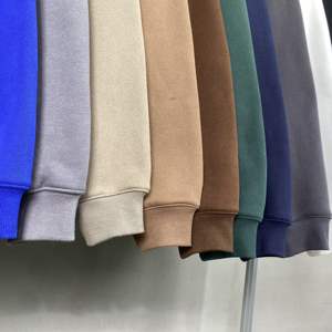 Sweats à capuche en polaire vierge surdimensionné avec logo personnalisé de haute qualité sans ficelle 400gsm poids lourd vêtements de rue sweat à capuche uni pour hommes - Product Image 3