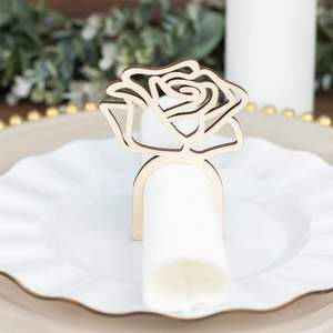 Elegant vintage <b>wooden</b> <b>napkin</b> <b>ring</b> for rustic holiday parties wedding dining farmhouse style table decor - Product Image 6