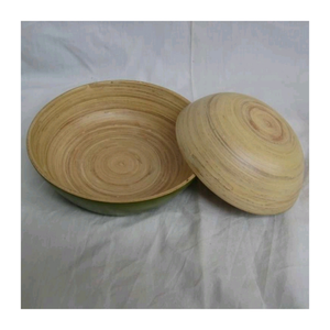 <b>Bamboo</b> <b>Bowl</b> Handmade Durable Eco-Friendly with Polished Finish Smooth Wood Look for Salad Snacks Dining or Gift Idea - Product Image 6