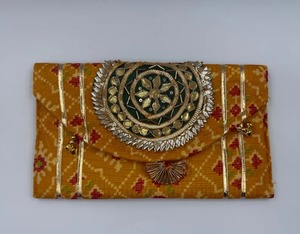 Gota patti shagun ซองจดหมายงานแต่งงานที่ใส่เงินสดกระเป๋าคลัทช์ผ้างานแต่งงานของอินเดีย nikah โปรดปราน haldi ganesh ของขวัญคืน - Product Image 4