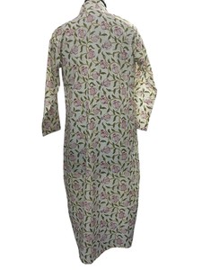 High Quality Women's Casual Cotton <b>Summer</b> Floor-Length Hand Drawn Printed Floral <b>Boho</b> Style Western <b>Dress</b> Indian Manufacturer - Product Image 6