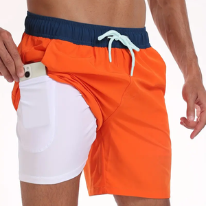 Short de sport actif de qualité supérieure Design à cordon de serrage ultra-confortable Couleurs unies polyvalentes Tissu en maille respirante Cargo de fitness d'été - Product Image 1