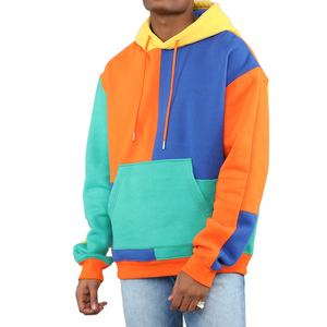 Vente en gros de vêtements de sport Muscle Fit de haute qualité pour hommes, sweat à capuche amincissant personnalisé en éponge française surdimensionné Color Block avec fermeture éclair - Product Image 1